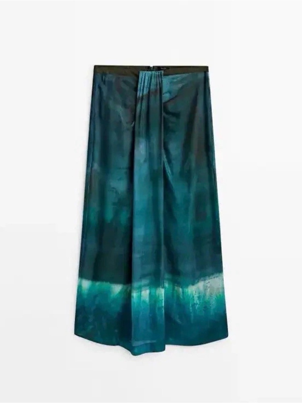 Massimo Dutti Teal Ombre Skirt size 8